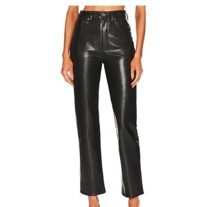 Agolde Black Straight Leg Pants
